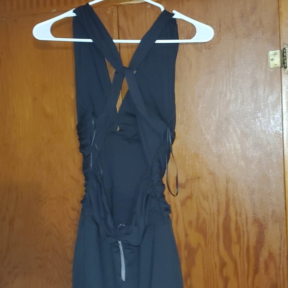 Stretchy V-Neck Little Black Dress - Picture 11 of 12